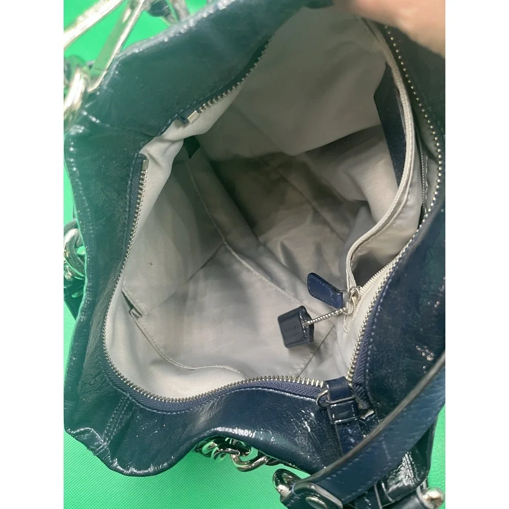 Vintage Coach Brooke Hobo‎ G1276 – F17165 Pebbled NavyLeather Shoulder Bag